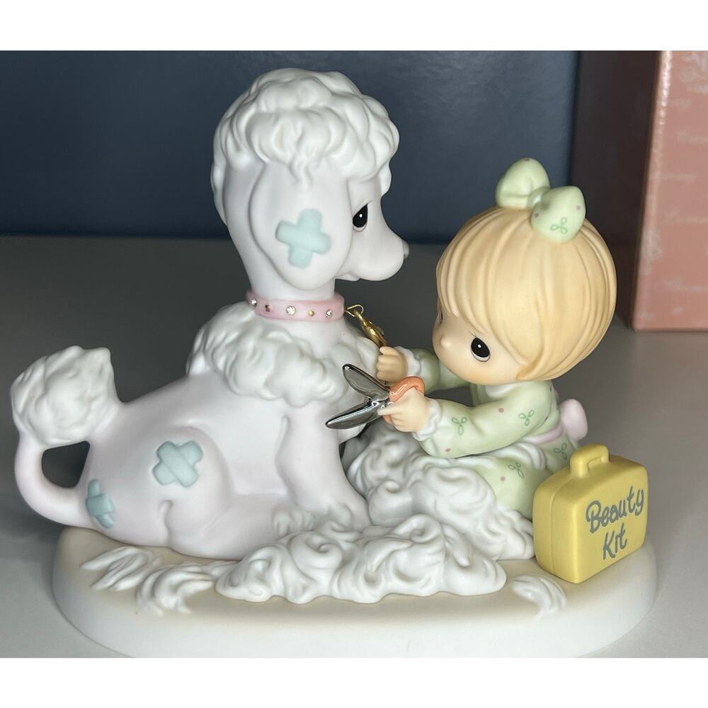 Vintage Precious Moments Porcelain Figurine "Loving, Caring And Shearing"